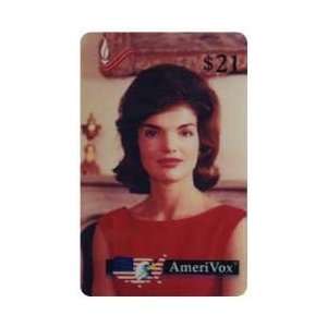 Kennedy Collectible Phone Card $21. Jackie Kennedy Photo (Torso With 