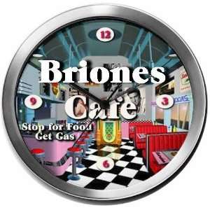 BRIONES 14 Inch Cafe Metal Clock Quartz Movement  Kitchen 