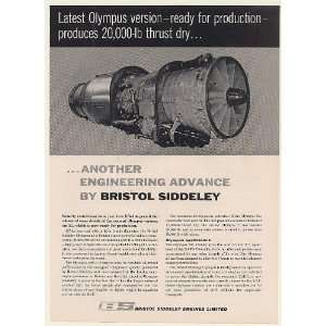  1960 Bristol Siddeley Olympus 21 Military Aircraft Engine 