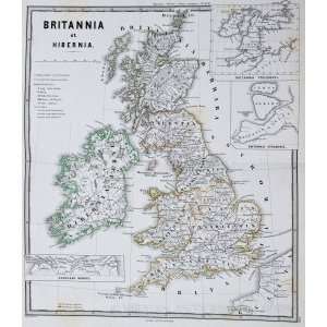  Spruner Map of Britannia and Hibernia (1865) Office 