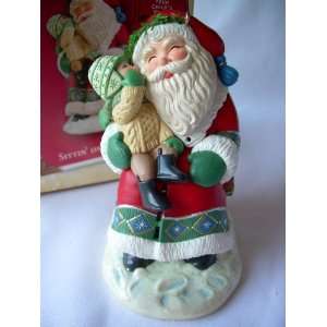   Hallmark Ornament Sittin On Santas Lap Records Wish 