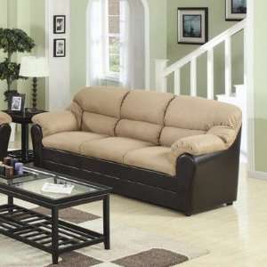  Medford Microfiber Sofa in Mocha Furniture & Decor