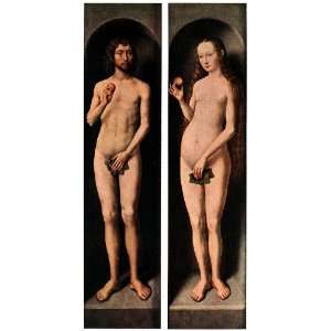 Hand Made Oil Reproduction   Hans Memling   32 x 62 inches   Adam and 