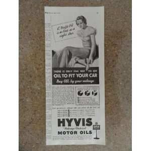 motor oil, Vintage 30s print ad (woman/tight shoe)Original vintage 