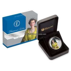 Queen Elizabeth II Diamond Jubilee 60th Anniversary $1 Pure Silver 