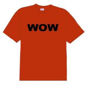  WOW Red Tshirt SIZE ADULT LARGE 