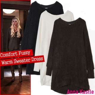 New Womens Comfort Fuzzy Warm Sweater Dress size S   M  