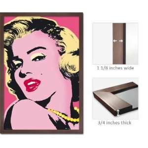  Slate Framed Marilyn Monroe Poster Glam Pink Red Lips 