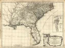 1776 map North South Carolina, Georgia, Florida  