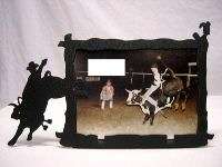 Brahma Bull Rider Rodeo Picture Frame 3x5 H  