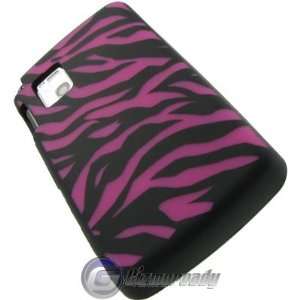 Black and Hot Pink Zebra Laser Cut Silicone Design Skin Case For LG Vu 