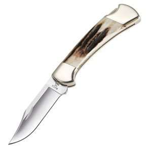 Buck Knives Sambar Stag Ranger Knife with Leather Sheath  