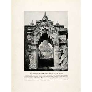  1923 Print Pilgrimage Boro Budur Shrine Buddhism Relic 