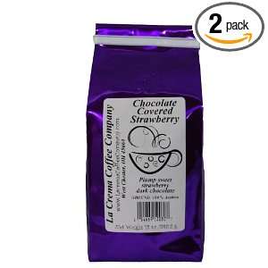 La Crema Coffee Chocolate Covered Strawberry, 12 Ounce Packages (Pack 
