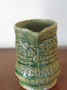 ANTIQUE ROSEVILLE (R.R.P.Co) POTTERY GREEN PATTERN  