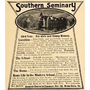 1909 Ad Southern Seminary School Buena Vista Virginia 