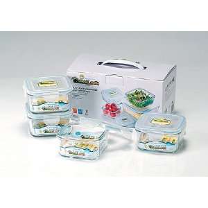  GlassLock 8 Piece Glass Food Container Set