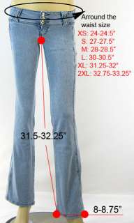 Colombian Style Butt Lifting Low Rise Bootcut Ice Jeans  
