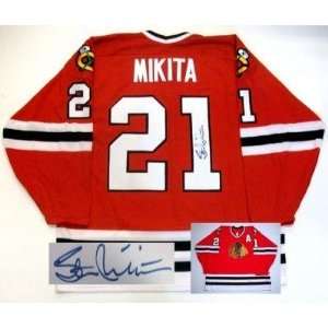  Stan Mikita Autographed Jersey   X large Sports 