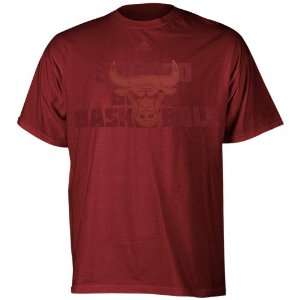 adidas Chicago Bulls Fan Gear Team Player Pigment Dyed T Shirt   Red 