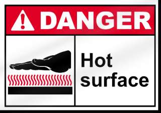 Hot Surface Danger Sign  