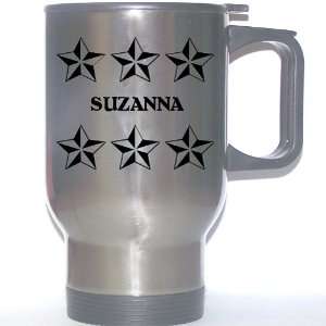  Personal Name Gift   SUZANNA Stainless Steel Mug (black 