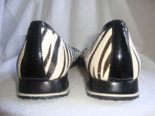 Cole Haan BRIA Nike Air Zebra Print Leather Ballet Flats Shoes Sz 7  $ 