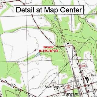  USGS Topographic Quadrangle Map   Burgaw, North Carolina 