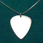   Silver Martin Guitar Pick and Necklace, plectrum acoustic or electric