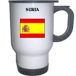  Spain (Espana)   SURIA White Stainless Steel Mug 