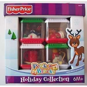  Peek a Blocks Christmas Holiday 4 pack Fisher Price Toys 