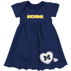  Michigan Wolverines Infant Navy Superfan Dress