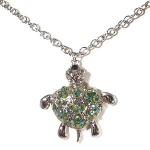  Rhinestone Turtle Necklace Jewelry