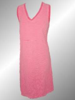 FRESH PRODUCE Orange Stripe Cotton Knit Tank Summer Dress L  