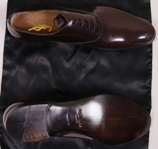   LAURENT RIVE GAUCHE SHOES $950 BROWN FOREVER OXFORD 7.5 40.5e NEW