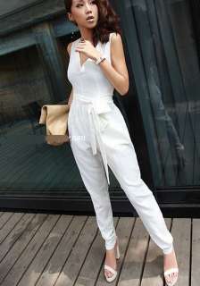 PROMO Classic Womens Jumpsuit V Neck Sleeveless Catsuit Long Trousers 