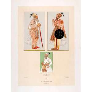 com 1888 Chromolithograph Rajput India Costume Dress Clothing Turban 