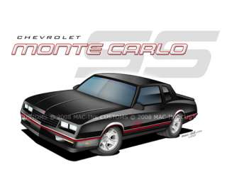 83 88 Chevy Monte Carlo SS PRO TOUR T Shirt EMBLEM  
