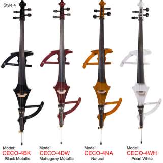 Cecilio Ebony Electric Silent Cello Size 4/4 ~Style 4  