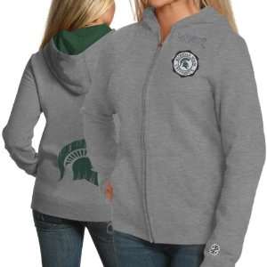 Izod Michigan State Spartans Ladies Ash French Terry Full Zip Hoody 