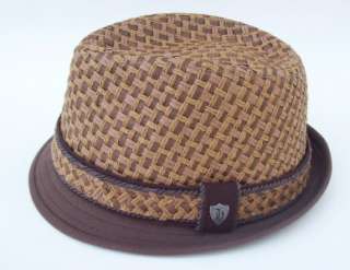 Headers Basket Weave Straw Stingy Brim Fedora Hat  