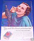 1937 lucky strike cig woman cbs radio mic ad expedited
