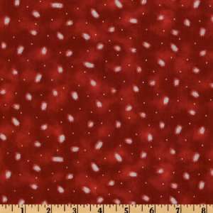  44 Wide Holiday Treasures Snow Flurry Red Fabric By The 