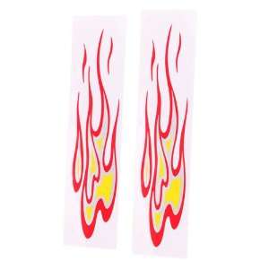    Motorcycle Decal with Red and Yellow Flame Logo