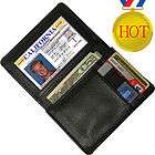 LEATHER Slim ID Window Credit Cards Holder Wallet business card case 