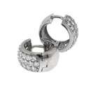 sterling silver reversable pave hoop earrings check the price