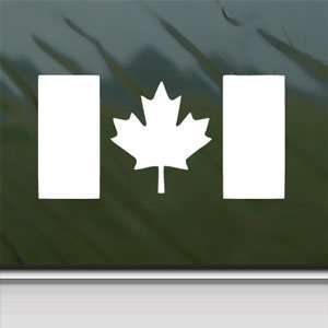  Canada Flag Canadia White Sticker Maple Leaf Drapeau White 