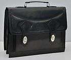 leather satchel black luxe strachel 100% leather schoolbag  