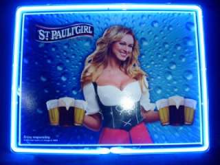 St Pauli Girl Logo Beer Bar Pub Neon Light Sign 001 NEW  