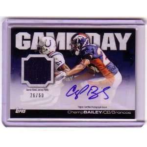  2011 Topps Game Day Relics Autographs #GDARCB Champ Bailey 